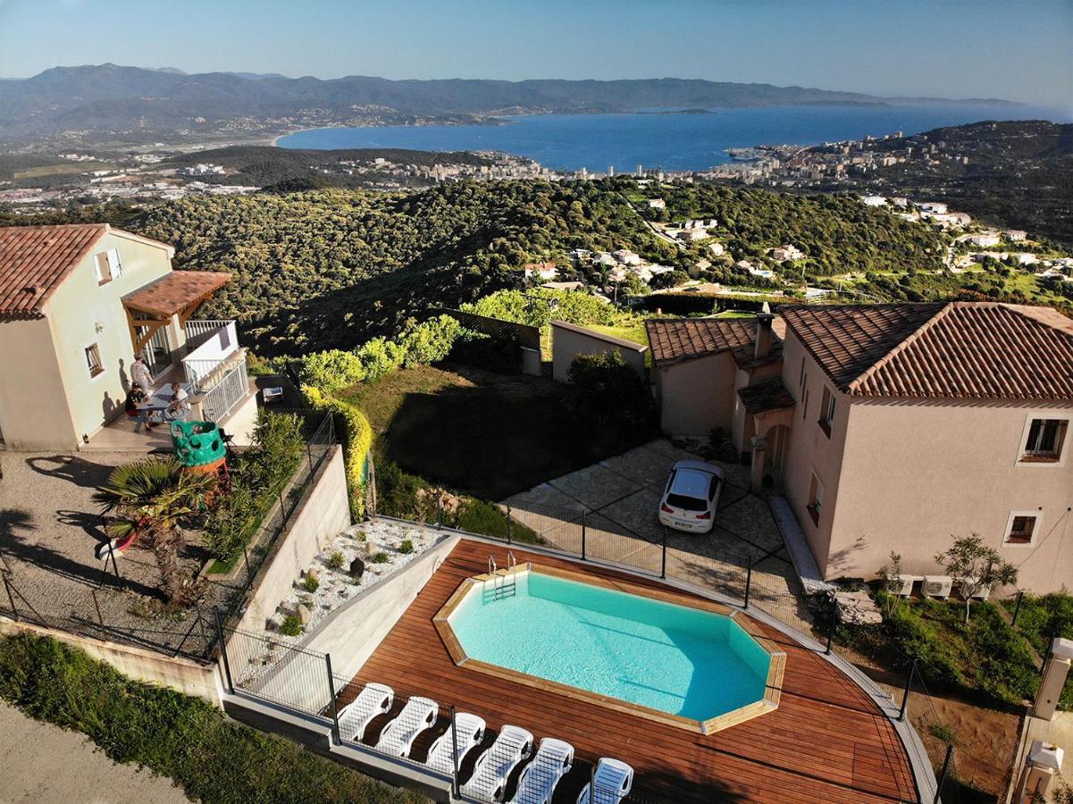 Gites Sassone, Vue Panoramique Sur Ajaccio Et La Mer Alata Bagian luar foto